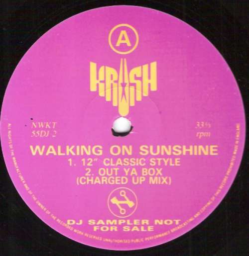 Cover Krush - Walking On Sunshine (12, Promo, Smplr) Schallplatten Ankauf