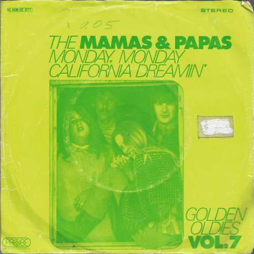 Cover The Mamas & The Papas - Monday Monday / California Dreamin'  (7, Single) Schallplatten Ankauf