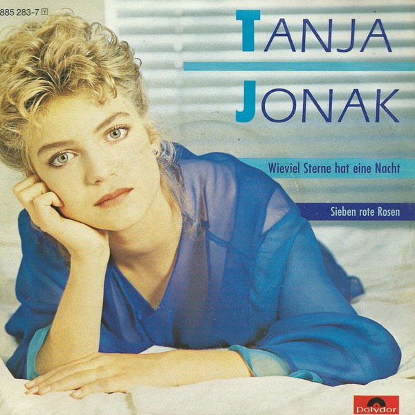 Cover Tanja Jonak - Wieviel Sterne Hat Eine Nacht / Sieben Rote Rosen (7, Single) Schallplatten Ankauf
