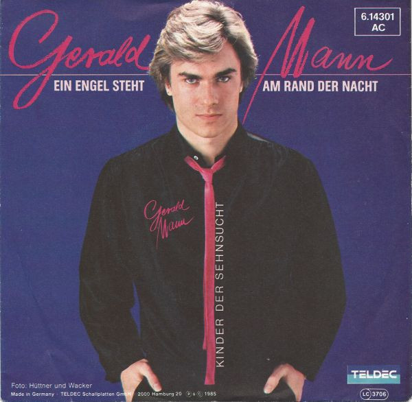 Cover Gerald Mann - Ein Engel Steht Am Rand Der Nacht (7, Single, Promo) Schallplatten Ankauf