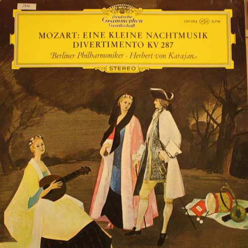 Cover Mozart* - Berliner Philharmoniker · Herbert von Karajan - Eine Kleine Nachtmusik, Divertimento KV 287 (LP, Album) Schallplatten Ankauf