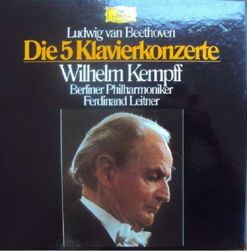Bild Ludwig van Beethoven – Wilhelm Kempff / Berliner Philharmoniker / Ferdinand Leitner - Die 5 Klavierkonzerte (4xLP, Album, RE + Box) Schallplatten Ankauf