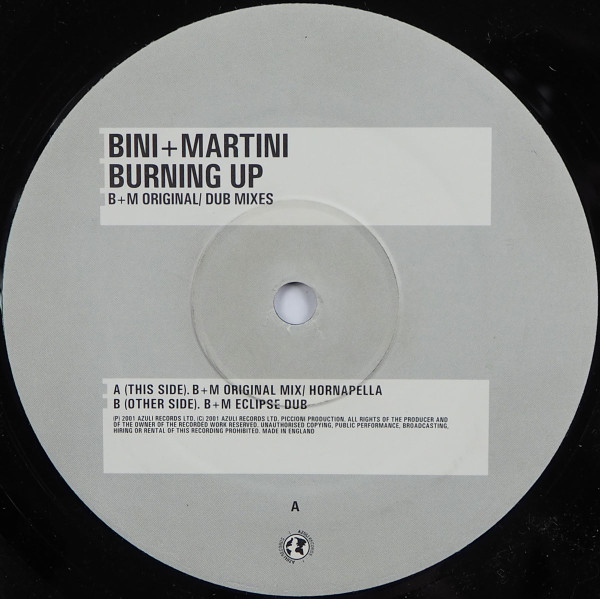 Cover Bini & Martini - Burning Up (12) Schallplatten Ankauf