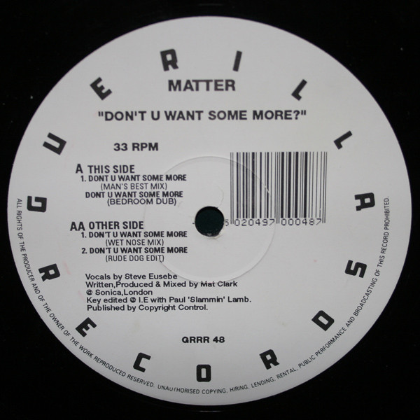 Cover Matter - Don't U Want Some More? (12) Schallplatten Ankauf