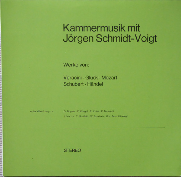 Cover Jörgen Schmidt-Voigt, Jean Antonietti - Kammermusik Mit Dr. Jörgen Schmidt-Voigt (LP) Schallplatten Ankauf