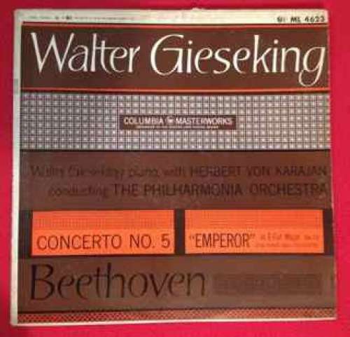 Cover Beethoven* / Walter Gieseking / The Philharmonia Orchestra* / Herbert von Karajan - Concerto No. 5 / Emperor In E-Flat Major (Op. 73) For Piano And Orchestra (LP, Album, Mono) Schallplatten Ankauf