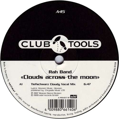 Cover RAH Band - Clouds Across The Moon (Tiefschwarz Mixes) (12) Schallplatten Ankauf