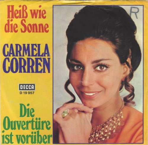 Cover Carmela Corren - Heiß Wie Die Sonne (7, Single) Schallplatten Ankauf