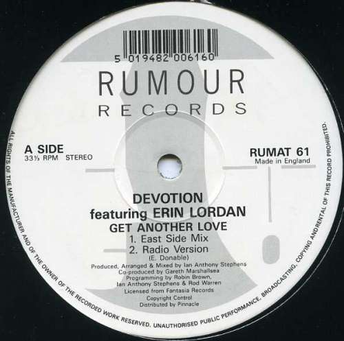 Cover Devotion (7) Featuring Erin Lordan - Get Another Love (12) Schallplatten Ankauf