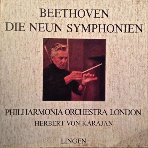 Cover Beethoven*, Herbert von Karajan und Philharmonia Orchester London* - Die Neun Symphonien (Box + 7xLP) Schallplatten Ankauf