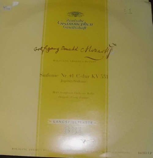 Cover Wolfgang Amadeus Mozart, RIAS Symphonie-Orchester Berlin / Ferenc Fricsay - Synfonie Nr. 41 C-dur KV 551 (Jupiter)  (10, Mono) Schallplatten Ankauf