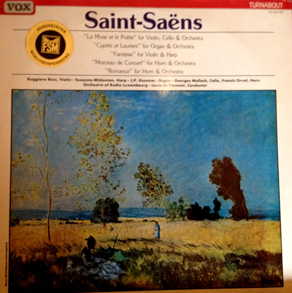 Cover Louis De Froment, Camille Saint-Saëns, Orchestra Of Radio Luxembourg - Saint-Saëns: La Muse Et Le Poète (LP, Album) Schallplatten Ankauf