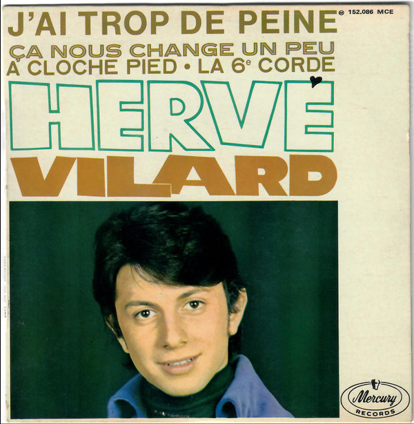 Cover Hervé Vilard - J'ai Trop De Peine (7, EP) Schallplatten Ankauf