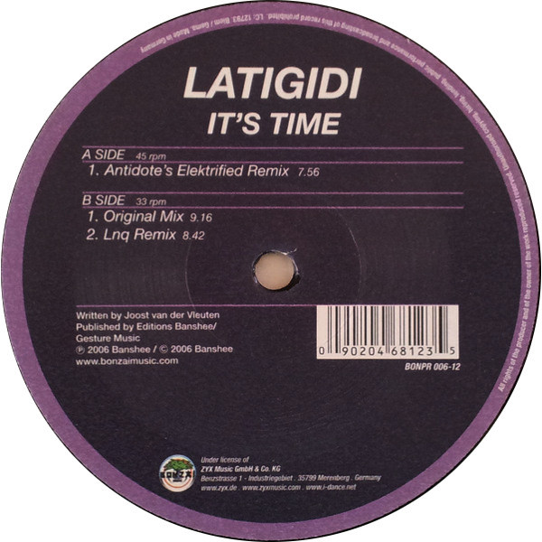 Cover Latigidi - It's Time (12) Schallplatten Ankauf
