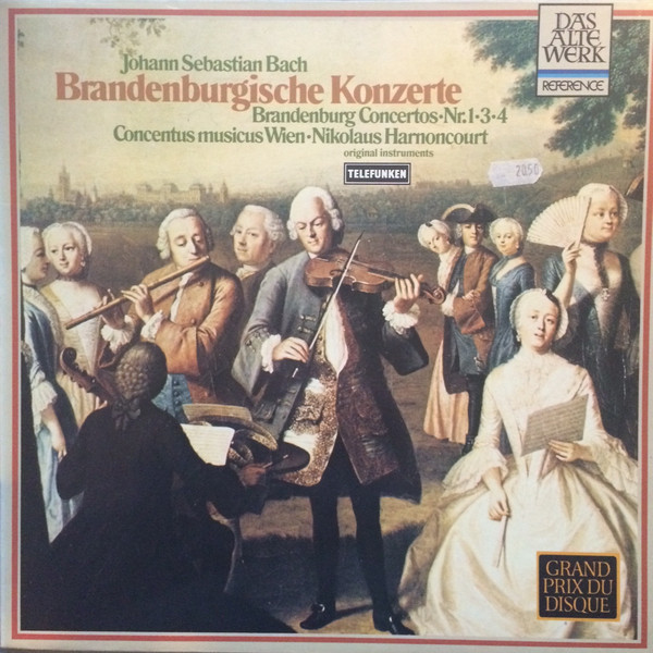 Cover Johann Sebastian Bach - Concentus Musicus Wien, Nikolaus Harnoncourt - Brandenburgische Konzerte 1,3,4 (LP, RE, RP, GRA) Schallplatten Ankauf