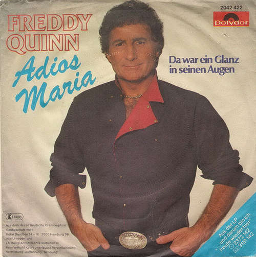 Cover Freddy Quinn - Adios Maria (7, Single) Schallplatten Ankauf