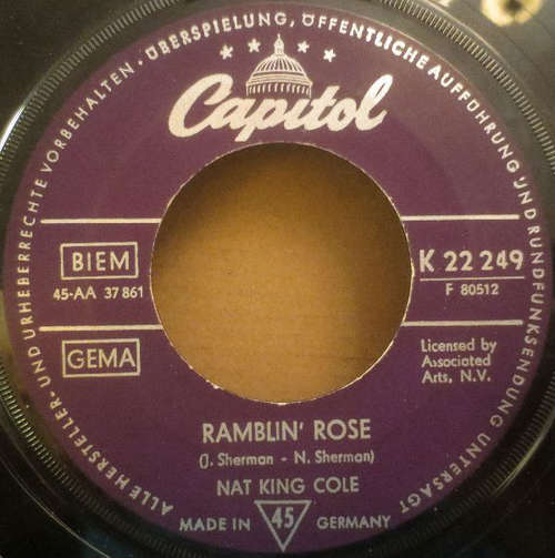 Cover Nat King Cole - Ramblin' Rose / Coo-Coo-Roo-Coo-Coo, Paloma (7, Single) Schallplatten Ankauf