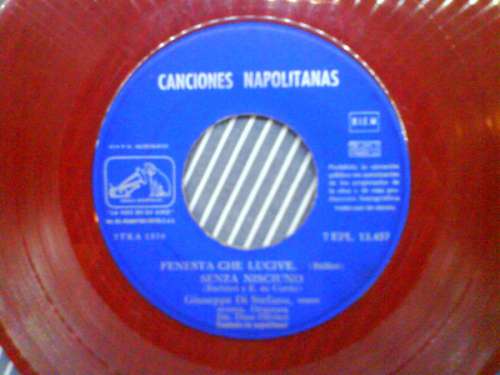 Cover Giuseppe di Stefano - Canciones Napolitanas (7, Red) Schallplatten Ankauf
