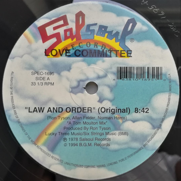 Cover Love Committee / Aurra - Law And Order / A Little Love (12) Schallplatten Ankauf