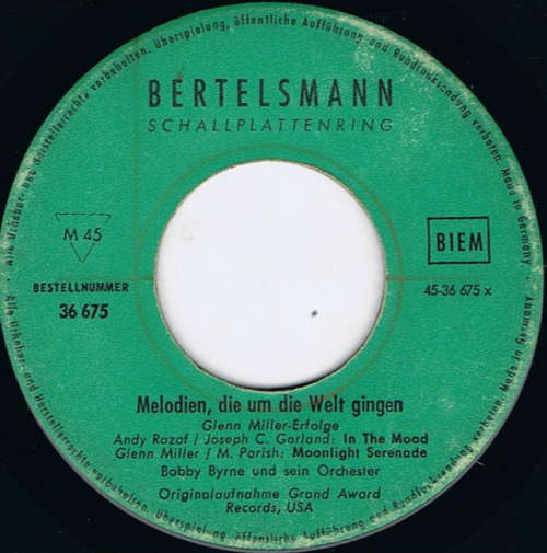 Cover Bobby Byrne Und Sein Orchester* - Melodien Die Um Die Welt Gingen - Glenn Miller-Erfolge (7, EP, Mono) Schallplatten Ankauf