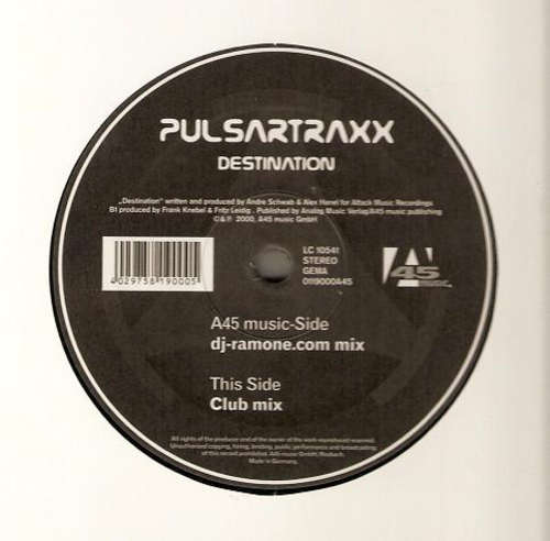 Cover Pulsartraxx - Destination (12) Schallplatten Ankauf