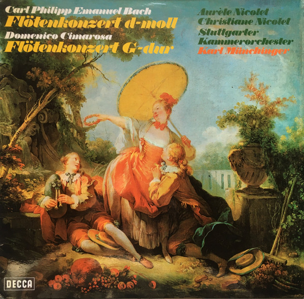Cover C.P.E. Bach* - Cimarosa* - Aurèle Nicolet - Flötenkonzert D-moll / Flötenkonzert G-dur (LP) Schallplatten Ankauf