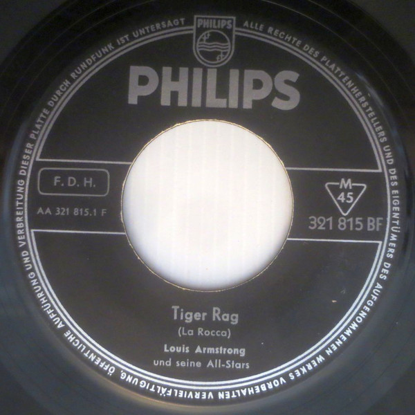Cover Louis Armstrong Und Seine All-Stars* - Tiger Rag / Der Treue Husar (The Faithful Husar) (7, Single, Mono) Schallplatten Ankauf