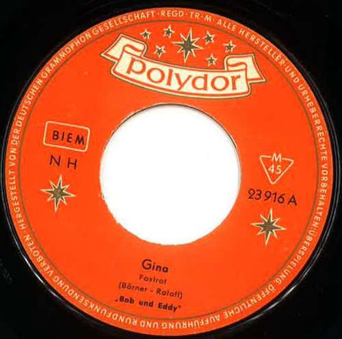 Cover Bob Und Eddy - Gina (7, Single, Mono) Schallplatten Ankauf