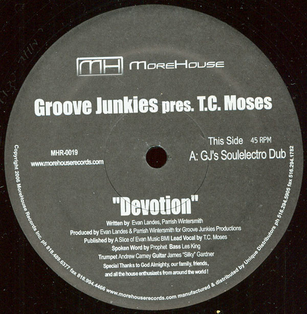 Cover Groove Junkies pres. T.C. Moses - Devotion (12) Schallplatten Ankauf