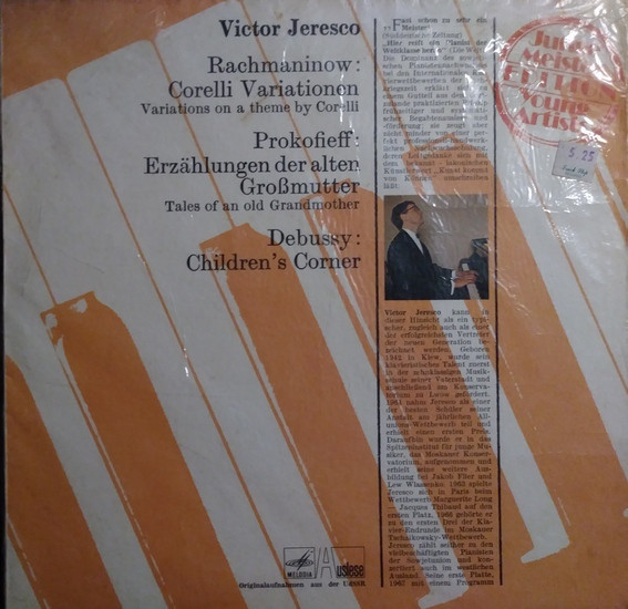 Cover zu Rachmaninow*, Prokofieff*, Debussy*  -  Victor Jeresco* - Victor Jeresco Spielt Klavierwerke Von Rachmaninow, Prokofieff Und Debussy (LP, Album) Schallplatten Ankauf