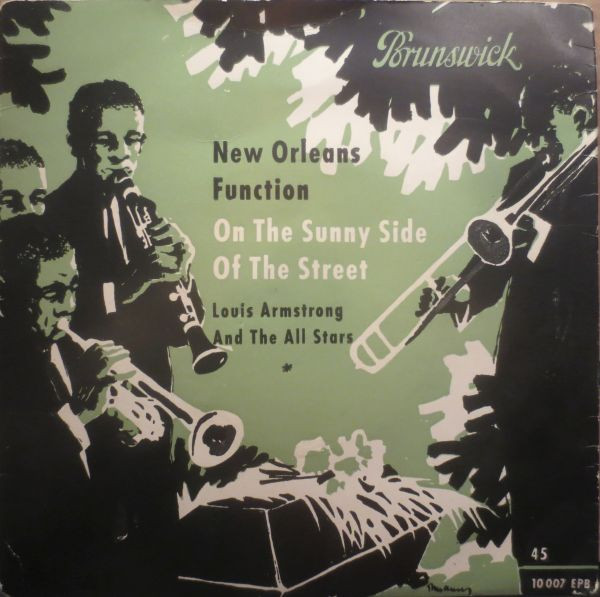 Cover Louis Armstrong And The All Stars* - New Orleans Function / On The Sunny Side Of The Street (7, EP, Mono, RP) Schallplatten Ankauf