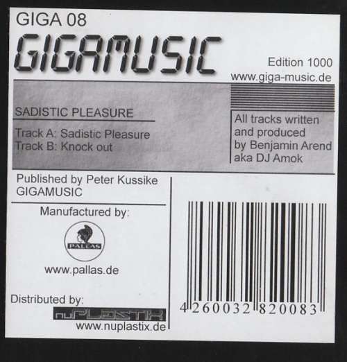 Bild DJ Amok - Sadistic Pleasure (12) Schallplatten Ankauf