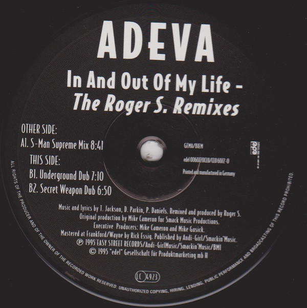 Cover Adeva - In And Out Of My Life - The Roger S. Remixes (12) Schallplatten Ankauf