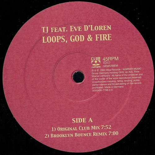 Bild TJ* Feat. Eve D'Loren - Loops, God & Fire (12) Schallplatten Ankauf