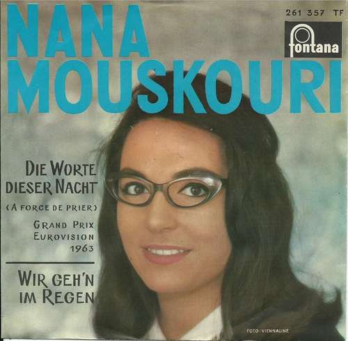 Cover Nana Mouskouri - Die Worte Dieser Nacht (A Force De Prier) (7, Single, Mono) Schallplatten Ankauf