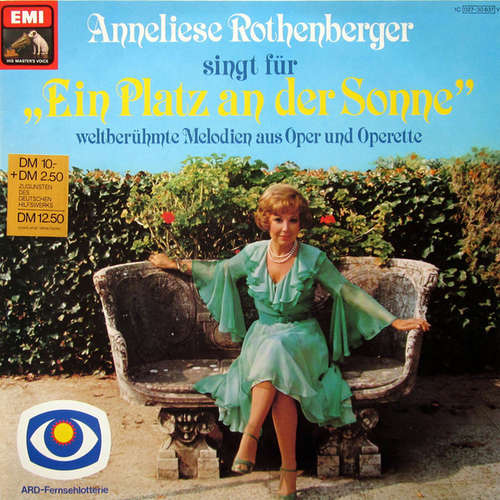 Cover Anneliese Rothenberger - Anneliese Rothenberger Singt Für Ein Platz An Der Sonne (LP, Comp) Schallplatten Ankauf