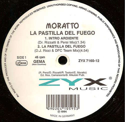 Cover Moratto - La Pastilla Del Fuego (12) Schallplatten Ankauf
