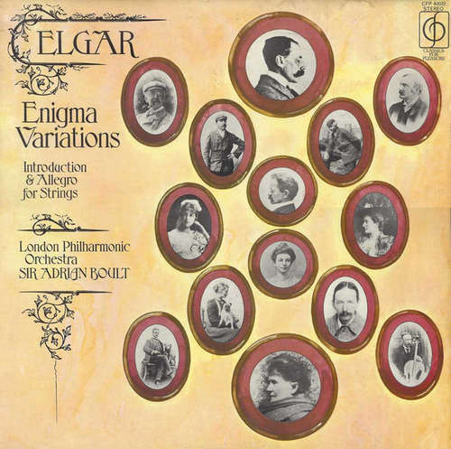 Cover Elgar*, London Philharmonic Orchestra*, Sir Adrian Boult - Enigma Variations / Introduction & Allegro For Strings (LP, RE, RP) Schallplatten Ankauf