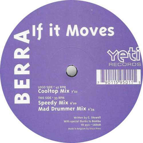 Cover Berra - If It Moves (12) Schallplatten Ankauf