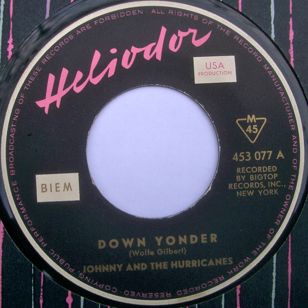 Cover Johnny and the Hurricanes - Down Yonder (7, Single) Schallplatten Ankauf