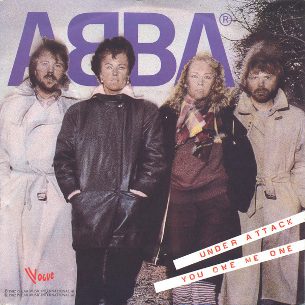 Cover ABBA - Under Attack / You Owe Me One (7, Single, Sil) Schallplatten Ankauf