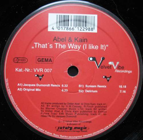Bild Abel & Kain - That's The Way (I Like It) (12) Schallplatten Ankauf