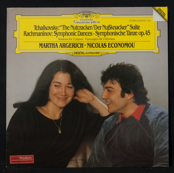 Cover Martha Argerich, Nicolas Economou, Tschaikowsky*, Rachmaninov* - Nutcracker Suite - Symphonic Dances - Versions For 2 Pianos (LP) Schallplatten Ankauf