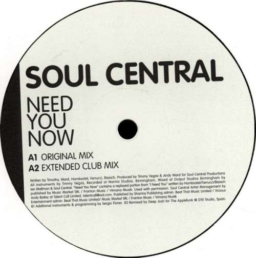 Cover Soul Central - Need You Now (12) Schallplatten Ankauf