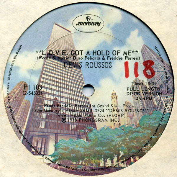 Cover Demis Roussos - L.O.V.E. Got A Hold Of Me  (12) Schallplatten Ankauf