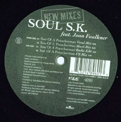 Cover Soul S.K. Feat. Joan Faulkner - Son Of A Preacherman (New Mixes) (12) Schallplatten Ankauf