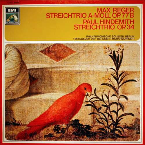 Cover Max Reger / Paul Hindemith - Philharmonische Solisten Berlin - Streichtrio A-moll, Op.77b / Streichtrio Op.34 (LP, Album) Schallplatten Ankauf