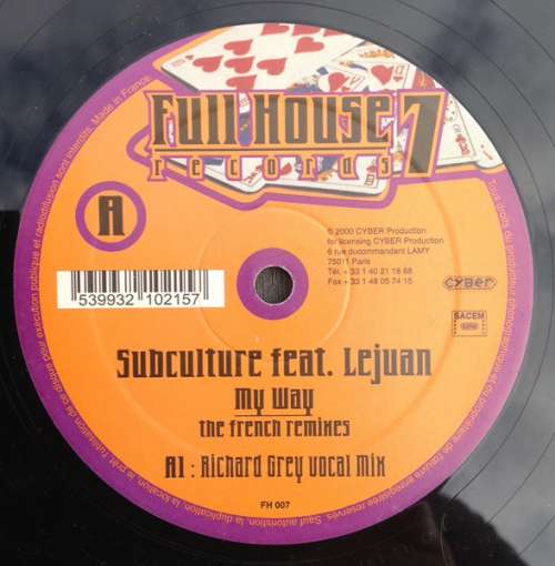 Cover Subculture - My Way (The French Mixes) (12) Schallplatten Ankauf