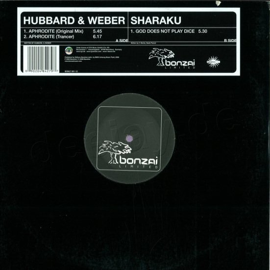 Cover Hubbard & Weber / Sharaku (2) - Aphrodite / God Does Not Play Dice (12) Schallplatten Ankauf