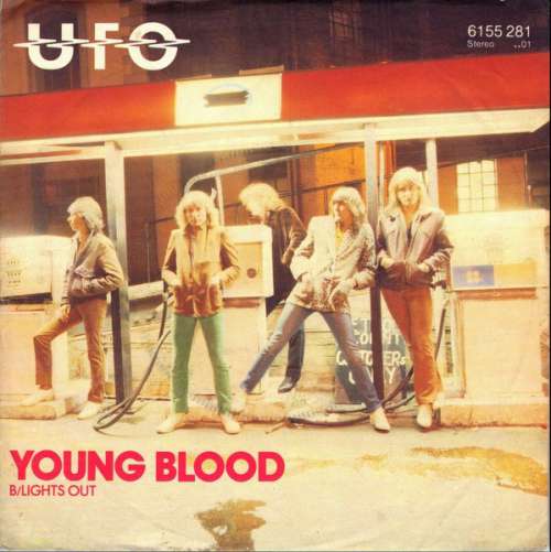 Cover UFO (5) - Young Blood (7, Single) Schallplatten Ankauf